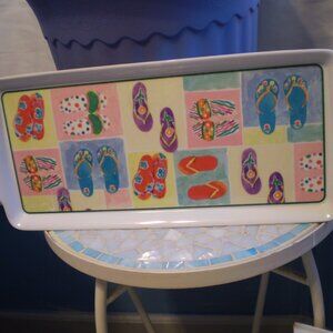 PFALTZGRAPH MELAMINE FLIP FLOP TRAY 15"X 6.5"